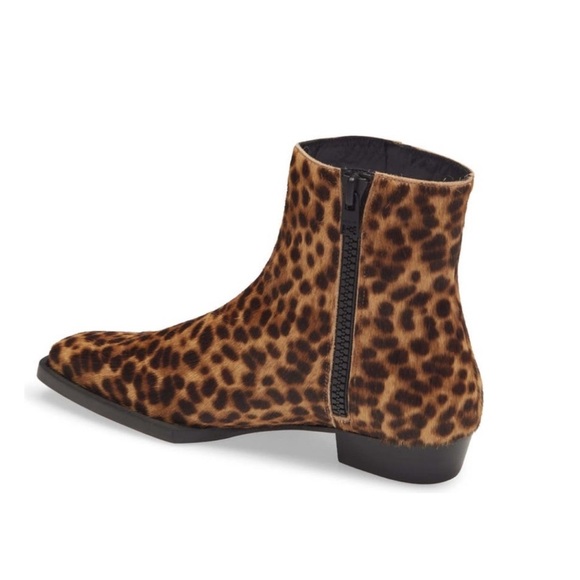FRAME NEW Le Maddox Calf Skin Leopard Print Zip Bootie Size 36 EU 5.5 US - Picture 3 of 9